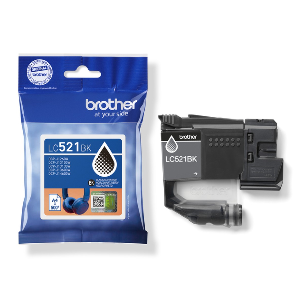 Brother LC-521BK inktcartridge zwart