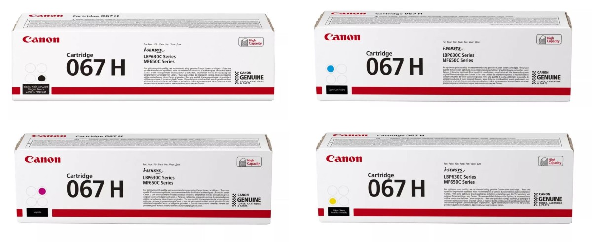 Canon 067H tonerbundel zwart / cyaan / geel / magenta