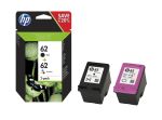 HP 62 2-pack (zwarte + drie-kleuren cartridge)
