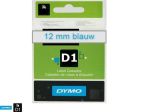lettertape Dymo D1 (45011) 12mm x 7m blauw op transparant