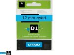 lettertape Dymo D1 (45016) 12mm x 7m zwart op blauw
