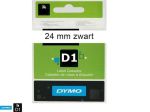 lettertape Dymo D1 (53713) 24mm x 7m zwart op wit